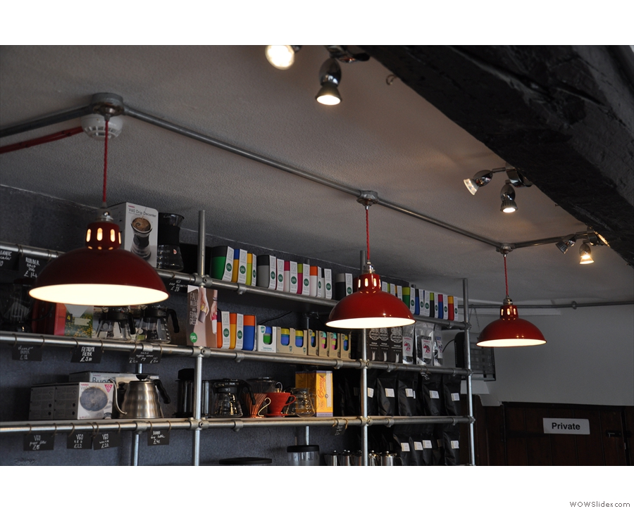 Light-fitting fans won't be disappointed. These beauties hang above the counter...