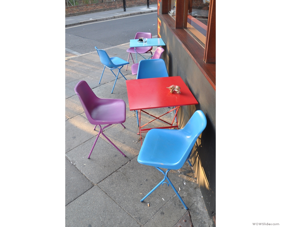 A taste of what's to come: multi-coloured furniture. Let's call the colour-scheme 'cheerful' :-)