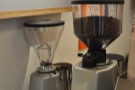 Allpress' Redchurch blend is in the main grinder. There are plans for the second grinder too.