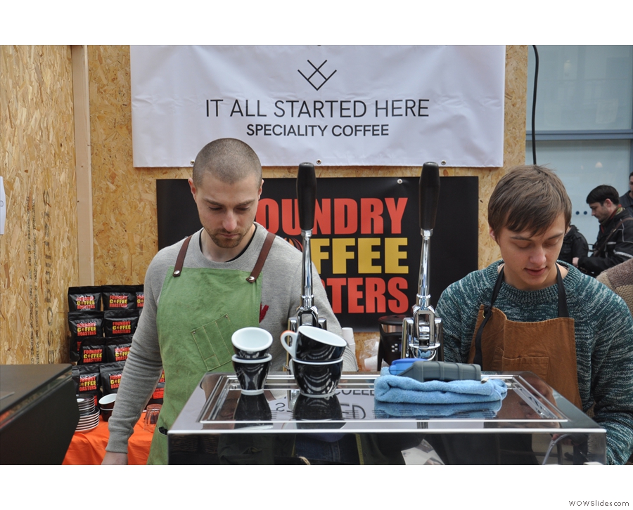 Coffee expertise was provided by Will (left, It All Started Here) & Callum (right, Foundry).