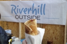 ... so I had this excellent vegetarian wrap from Riverhill Outside.