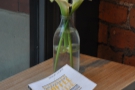 Grindsmith is full of lovely little touches, such as these flowers on the window-bar...
