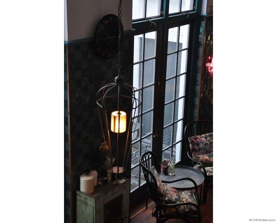 As well as lovely decor, Farm Girl Café also has some lovely light-fittings.
