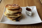 My friend Steve had American blueberry pancakes (also from the breakfast menu)...