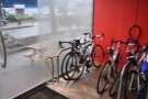Meanwhile, the window to the left is given over to bike storage space, very popular...