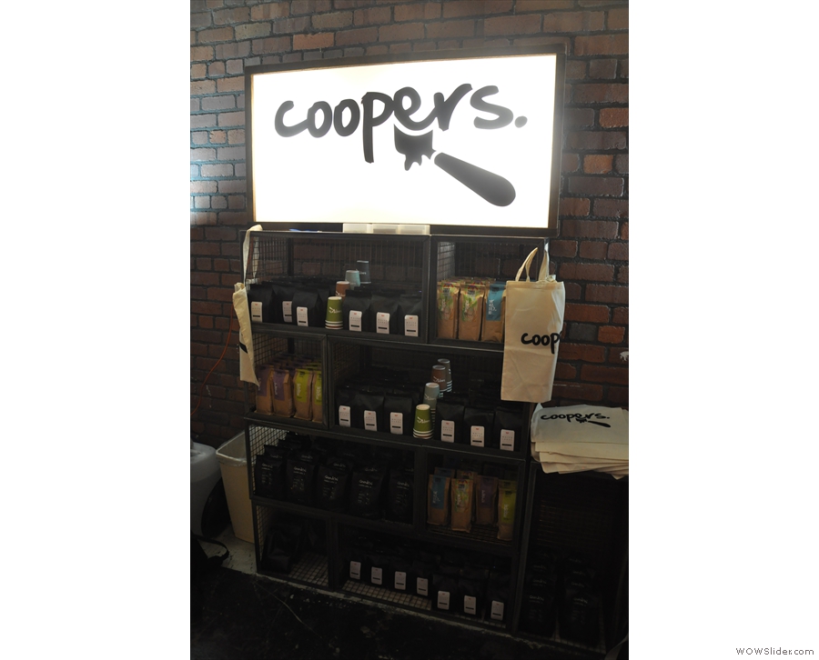 Coopers has lots of coffee, supplied under three different speciality labels.