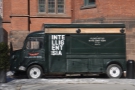 It's Intelligentsia's 1963 Citroën coffee truck. In good weather, you can get coffee here too.