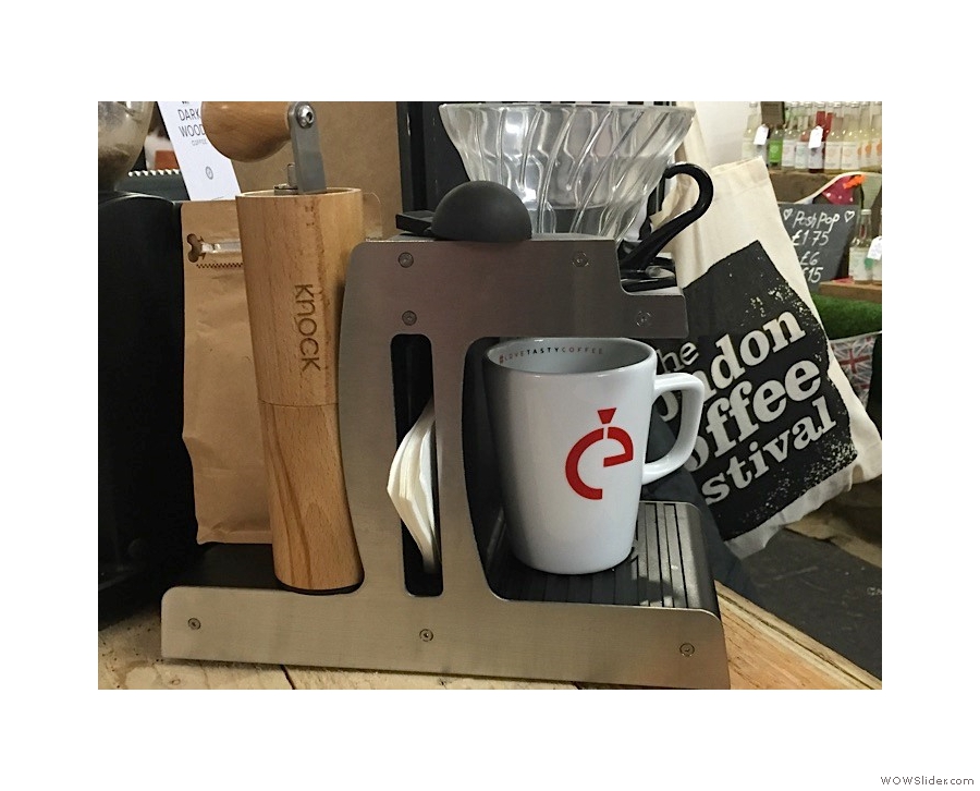 You should also consider the handy CoffeEasy Brew Stand.