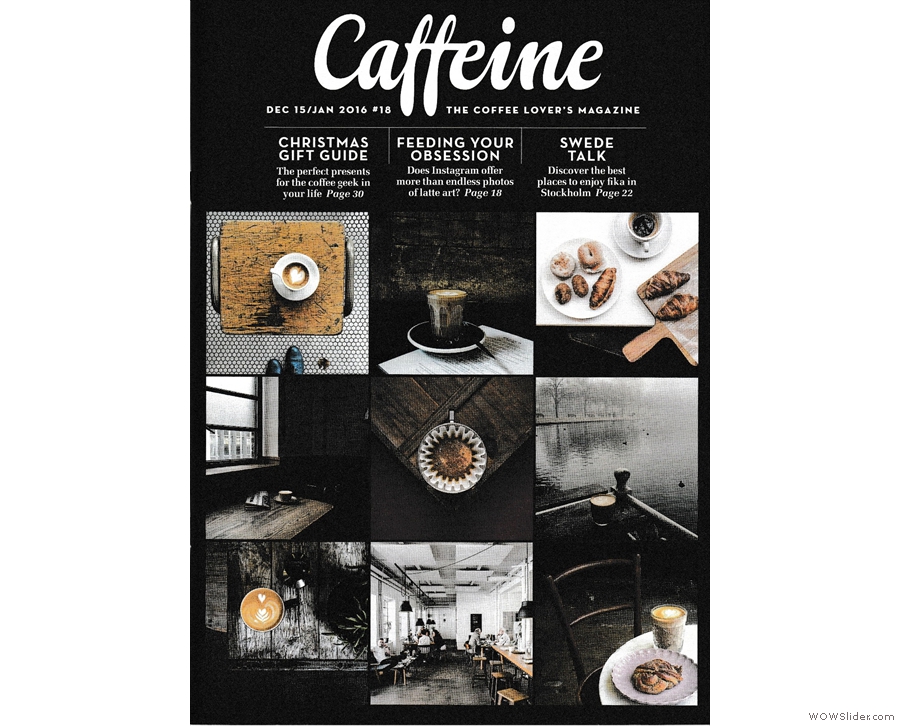 A perennial contender for Best Saturday Supplement: Caffeine Magazine.
