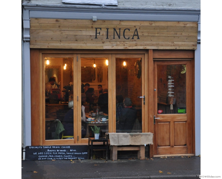 Dorchester's Finca, a cosy spot where the coffee is roasted on the counter!