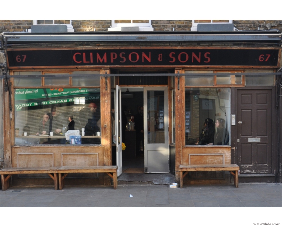 Climpson and Sons Cafe in Broadway Market, something of a fixture on the London scene.