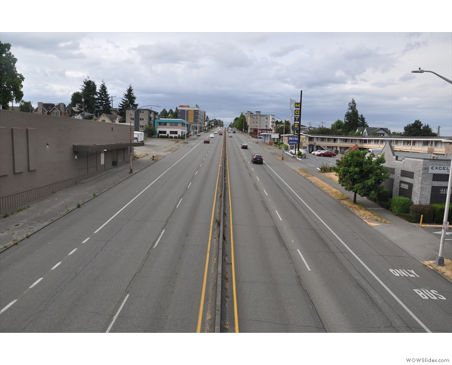 My only full day in Seattle. That's the motel, by the way, on the right, right next to Hwy 99.