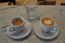 I tried the “one of everything” (espresso, macchiato and bulk-brew filter) for just $5.