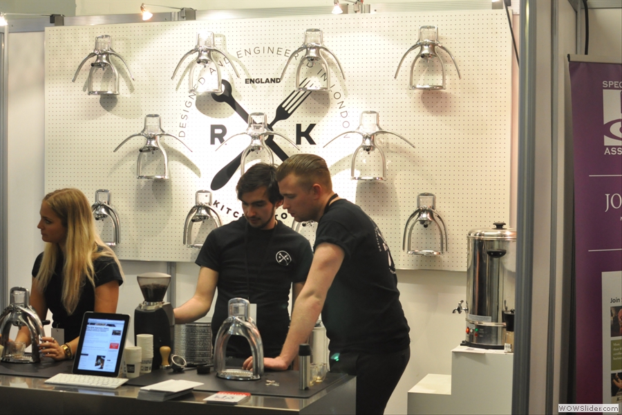 However, the highlight for me was the ROK stand with their hand-powered espresso machine.