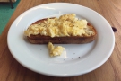 I also had some really lovely scrambled eggs on toast.