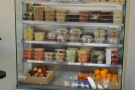 If you're feeling hungry, there's a selection of sandwiches and salads in the chiller cabinet...