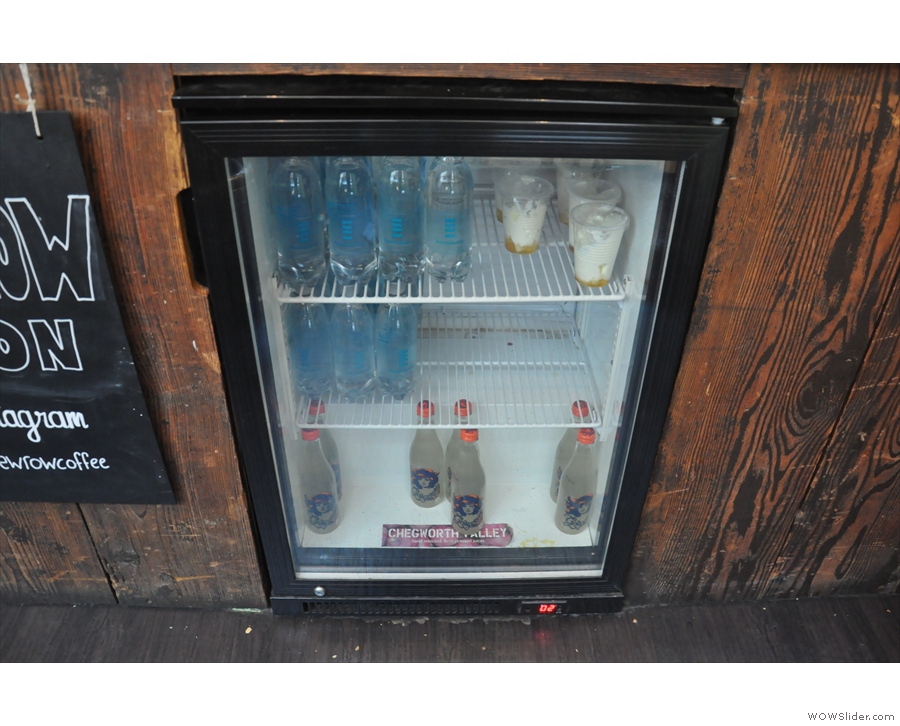 This side of the counter also holds a chiller cabinet for the cold drinks...