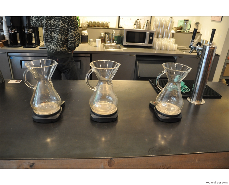 ... although the Chemex takes centre stage.