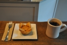 ... which I had with the rhubarb crumble mini-pie. Lovely presentation.