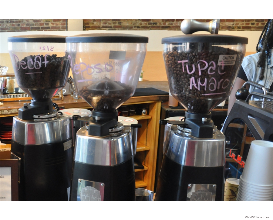 There are three options on espresso: house blend, single-origin and decaf.