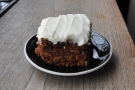 And, of course, another coffee calls for more cake: carrot cake to be precise.