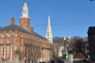 Providence has this thing about steeples/towers: the First Baptist Church is the middle one.