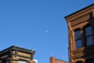 ... which are on  on Washington Street. I also had the moon for company.