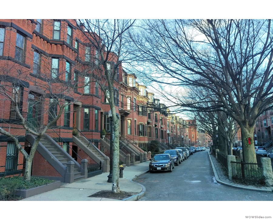Looking the other way, these are typical brick-builk South End townhouses. So lovely.