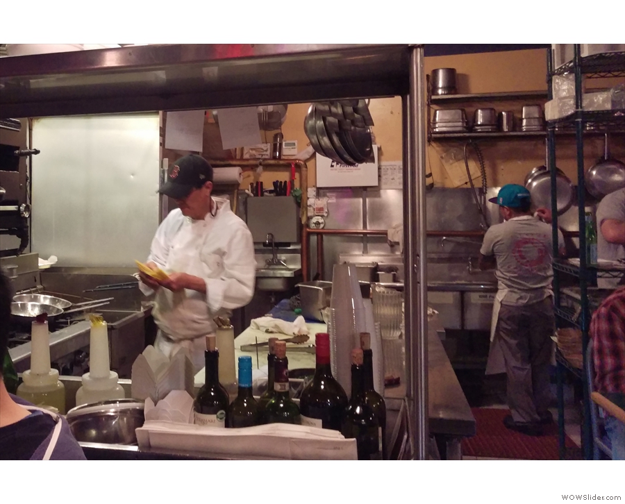 A Sicilian-style fish restaurant, it's a tiny spot, where you can sit & watch the chef at work.