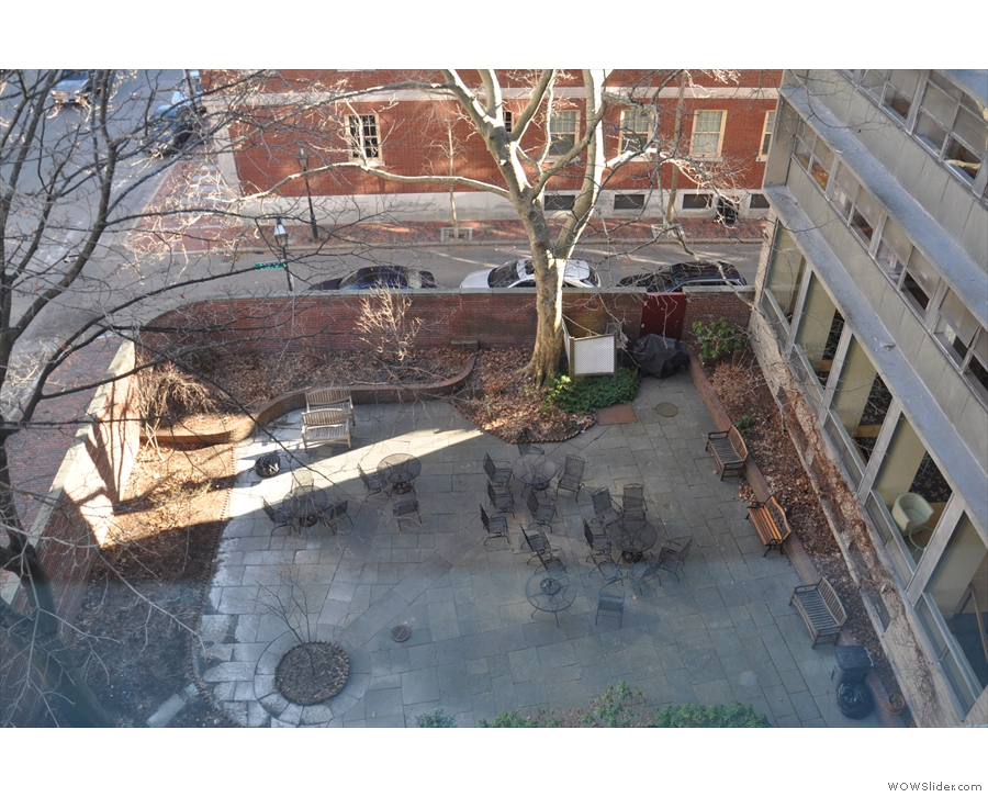 The hostel has some great communal facilities, such as this courtyard.