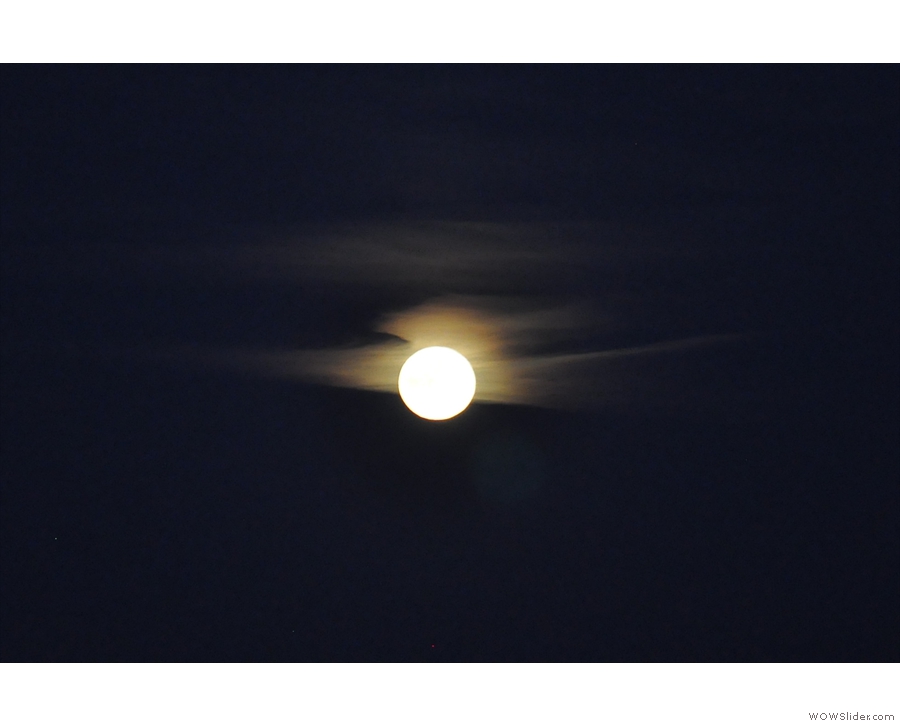 ... and illuminated the clouds around the moon.