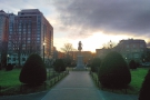 It always pays to look behind you: the sun was just setting down Commonwealth Avenue.