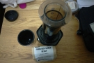 Back in the hostel and late night (decaf) coffee was provided by my Aeropress & Extract.