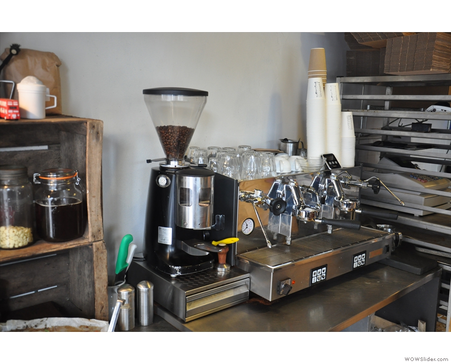 Another major upgrade is in the coffee-making side of things. This was 2012's set-up...