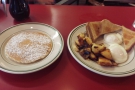 The breakfast menu's the same, as was my choice: eggs, home fries, toast & a griddle cake.