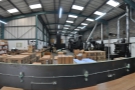 A panoramic view from just inside the door: it's one of the biggest roasters I've been to!