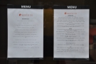 Talking of helpful, the food menus are posted in the windows.