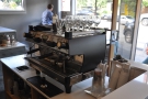 Alternatively, if you sit at the left-hand end, you get this view of the espresso machine.