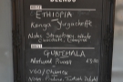 ... and details of the coffee on offer.