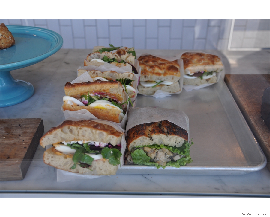 ... while there are also sandwiches (which, of course, are also savoury options).