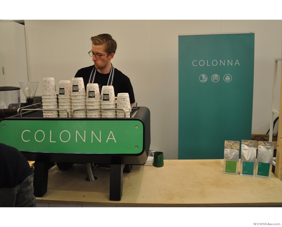 Downstairs in the new House of Coffee area was Colonna Coffee...