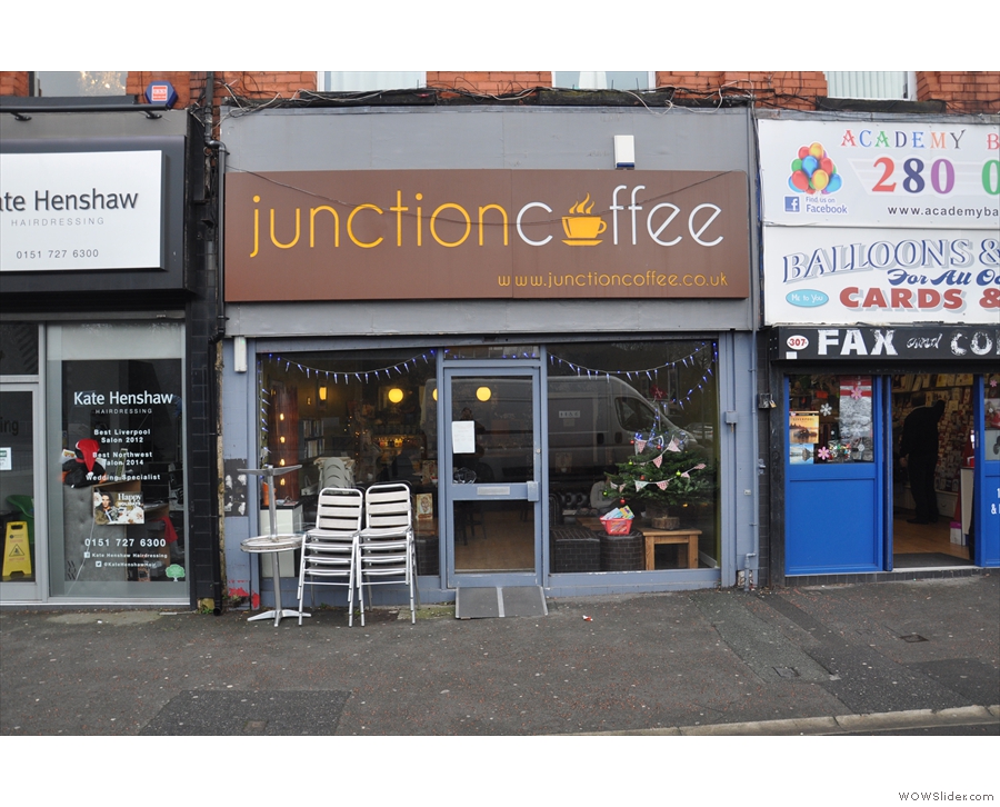 Junction Coffee on Aigburth Road, heading south out of Liverpool.