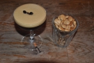 Talking of espresso: one of Grind's trademark espresso martinis and some toasted almonds.
