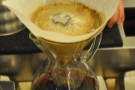My Chemex, busily filtering away.
