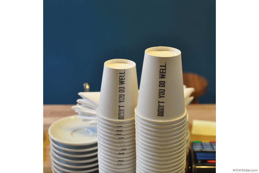 I have no idea why a pile of cups with 'Didn't You Do Well' stamped on the side should please me so much, but it did.