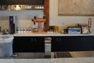 The counter carries on around to the right-hand walll, where you'll find the filter coffee.