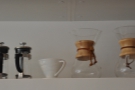 There's a range of other filter methods, although at the moment, only the Chemex is on offer.