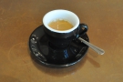 My espresso on its own. It was, by the way, amazing.