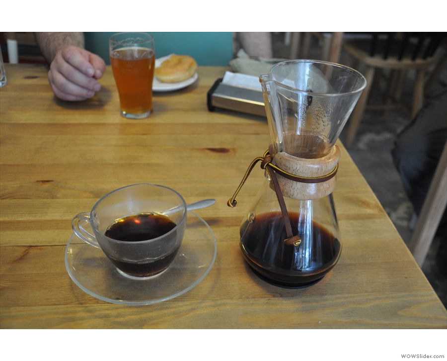 And the coffee, from local roaster, Vernazza. My first pour-over in Porto!
