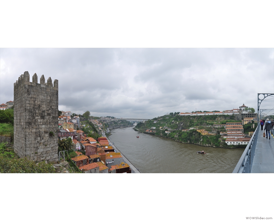 I know which I prefer: this is the view from the top, looking up the River Douro...